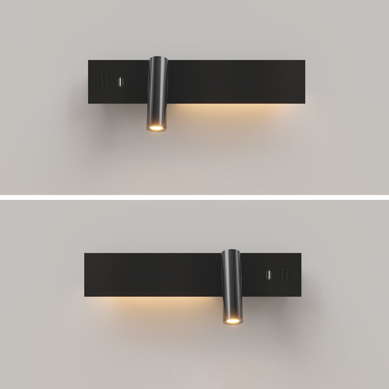 Lámparas de pared LED rectangulares ajustables lámparas de aplanque de metal de estilo moderno