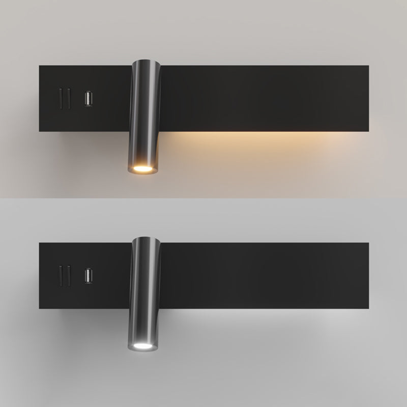 Lámparas de pared LED rectangulares ajustables lámparas de aplanque de metal de estilo moderno