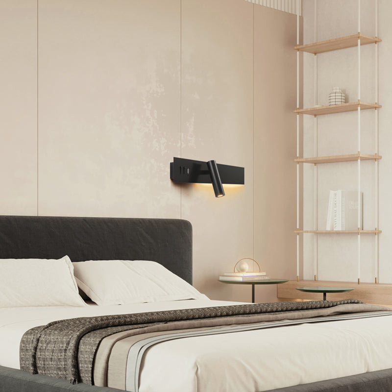 Lámparas de pared LED rectangulares ajustables lámparas de aplanque de metal de estilo moderno