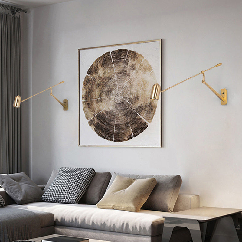 Moderner Stil Verstellbarer geometrische Wandlampe Metall 1 Leichte Wandmontagelampen