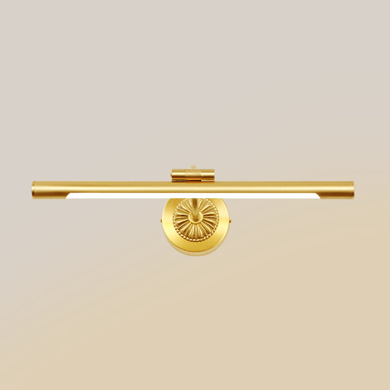 1 Light Linear Wall Lighting Modern Copper Mirror Wall Mounted Light Fixture
