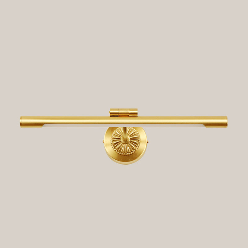 1 Light Linear Wall Lighting Modern Copper Mirror Wall Mounted Light Fixture