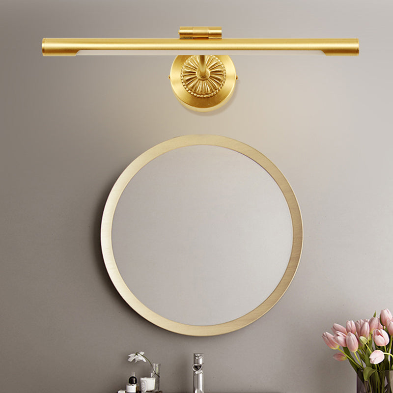 1 Light Linear Wall Lighting Modern Copper Mirror Wall Mounted Light Fixture