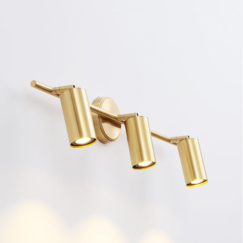 Iluminación de pared de cilindro múltiple lámpara de pared de metal moderna lámpara montada en la pared en latón
