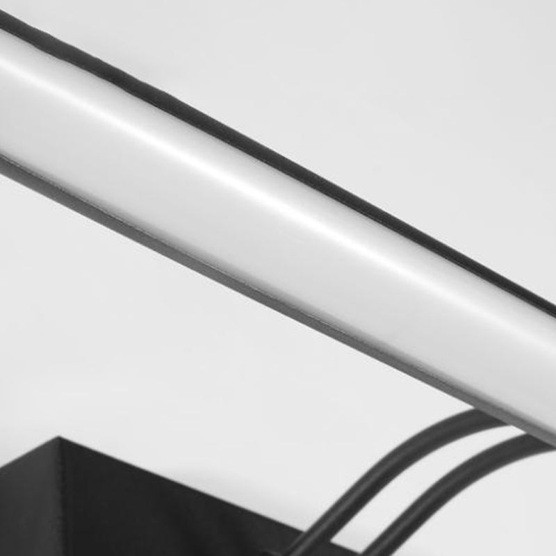 Lineaire wandverlichting Moderne stijl 1 Lichte ijdelheid SCONCE LICHTEN IN ZWART