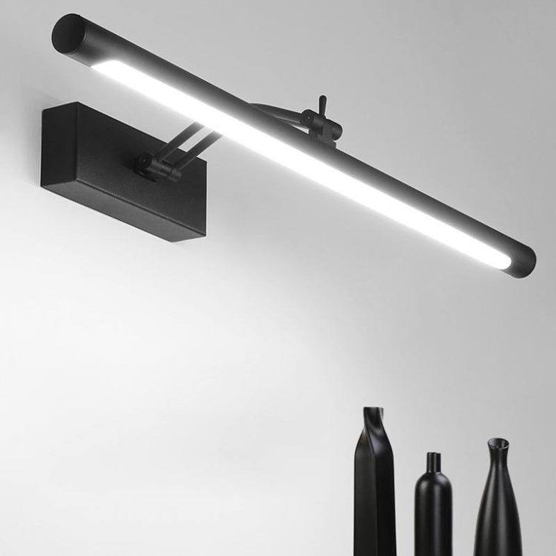 Lineaire wandverlichting Moderne stijl 1 Lichte ijdelheid SCONCE LICHTEN IN ZWART