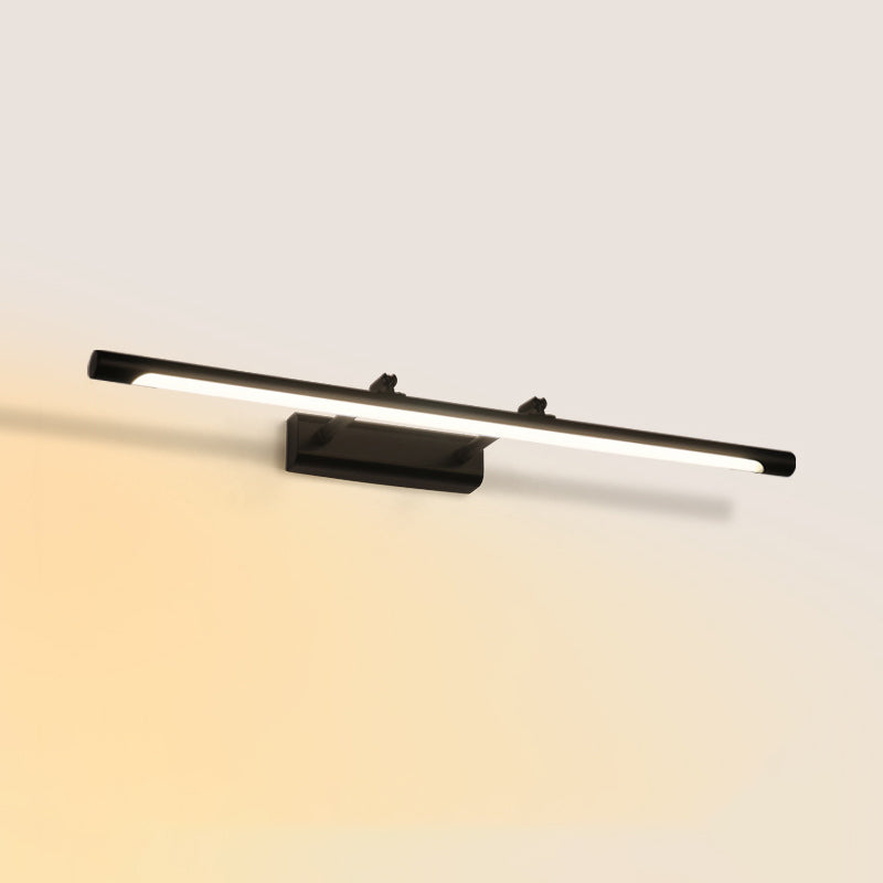 Moderne luci di vanità montate a parete lineare Luci specchietti per vanità in metallo con ombra acrilica