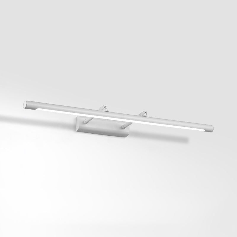 Moderne luci di vanità montate a parete lineare Luci specchietti per vanità in metallo con ombra acrilica