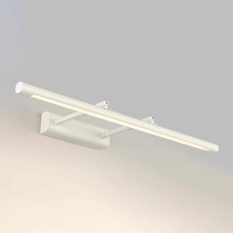 Moderne luci di vanità montate a parete lineare Luci specchietti per vanità in metallo con ombra acrilica