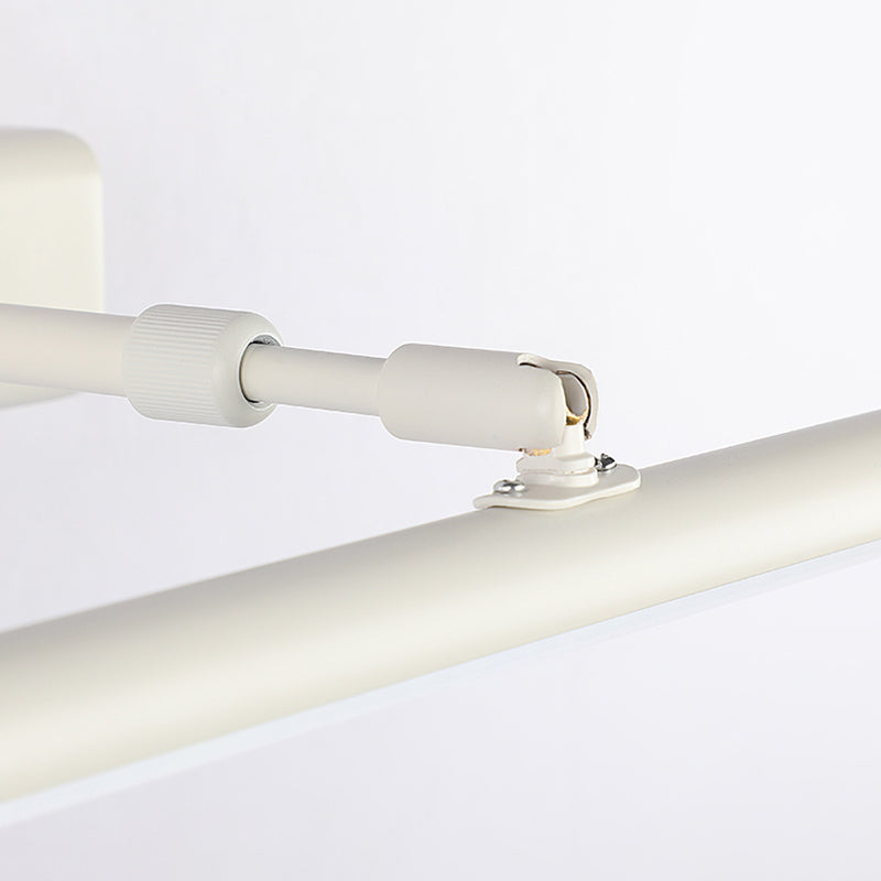 Moderne luci di vanità montate a parete lineare Luci specchietti per vanità in metallo con ombra acrilica