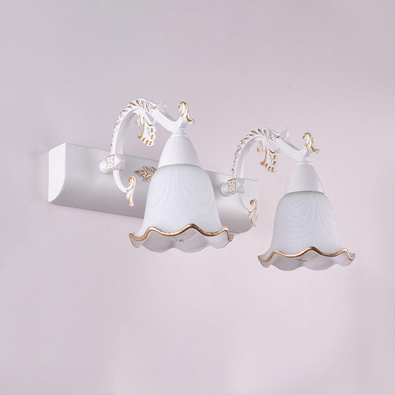 American Style Bell Shape Vanity Sconce Lights Glass Wall Mounted Vanity Lights