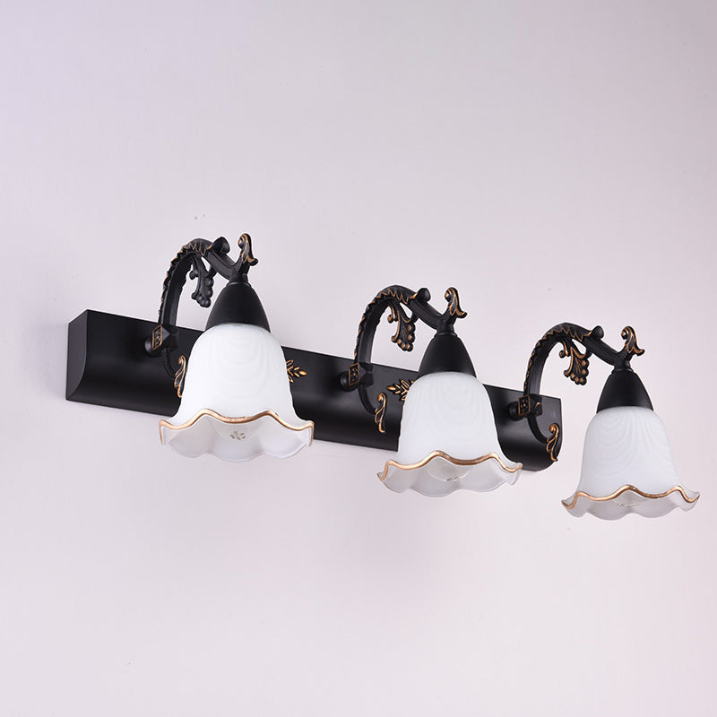 American Style Bell Shape Vanity Sconce Lights Glass Wall Mounted Vanity Lights