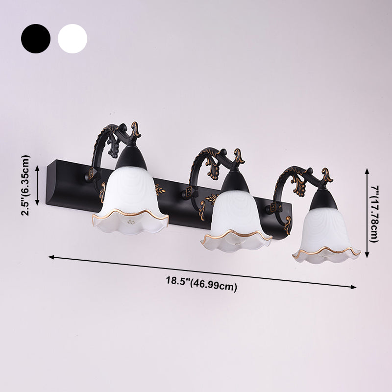 American Style Bell Shape Vanity Sconce Lights Glass Wall Mounted Vanity Lights