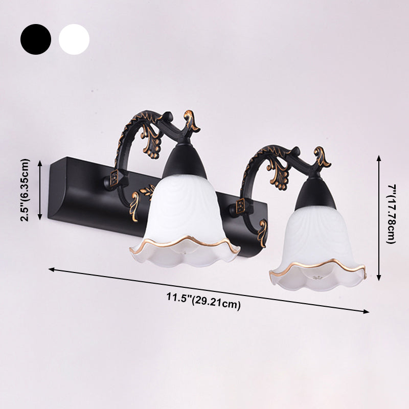 American Style Bell Shape Vanity Sconce Lights Glass Wall Mounted Vanity Lights