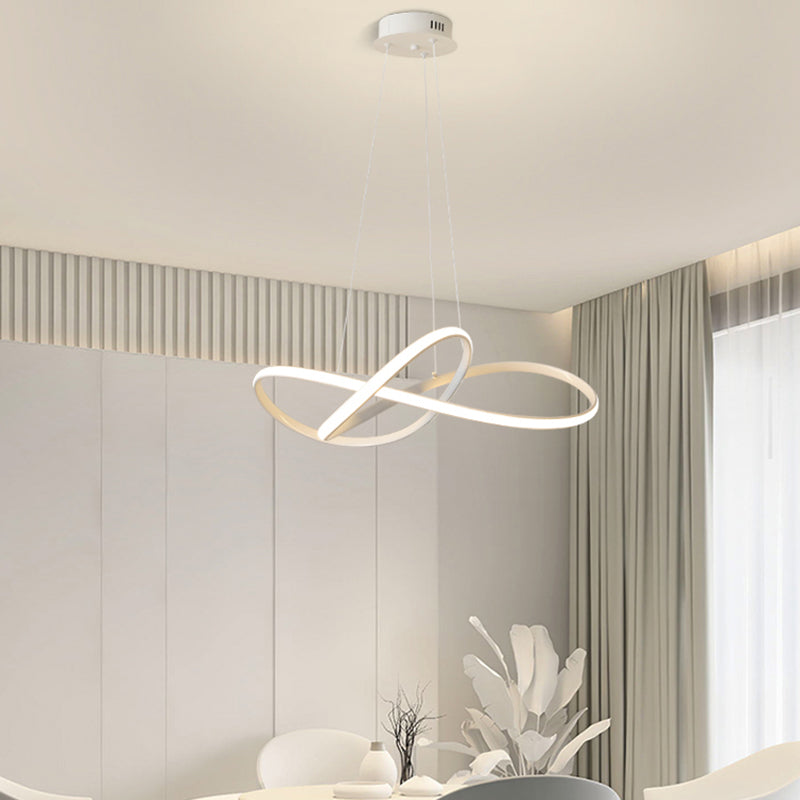 Modern Twisting Chandelier Pendant Light Metal Single Light Chandelier