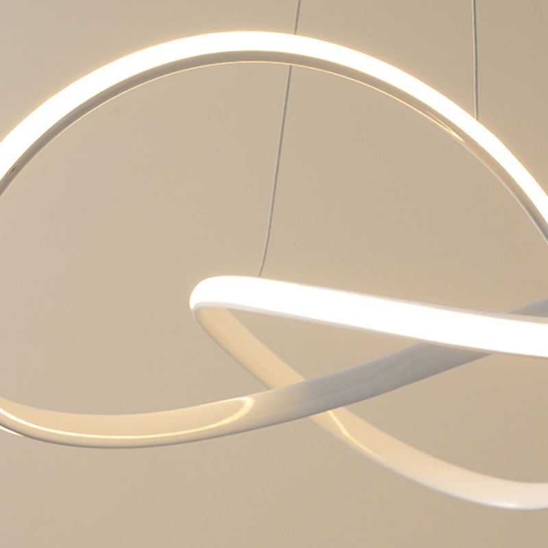 Modern Twisting Chandelier Pendant Light Metal Single Light Chandelier