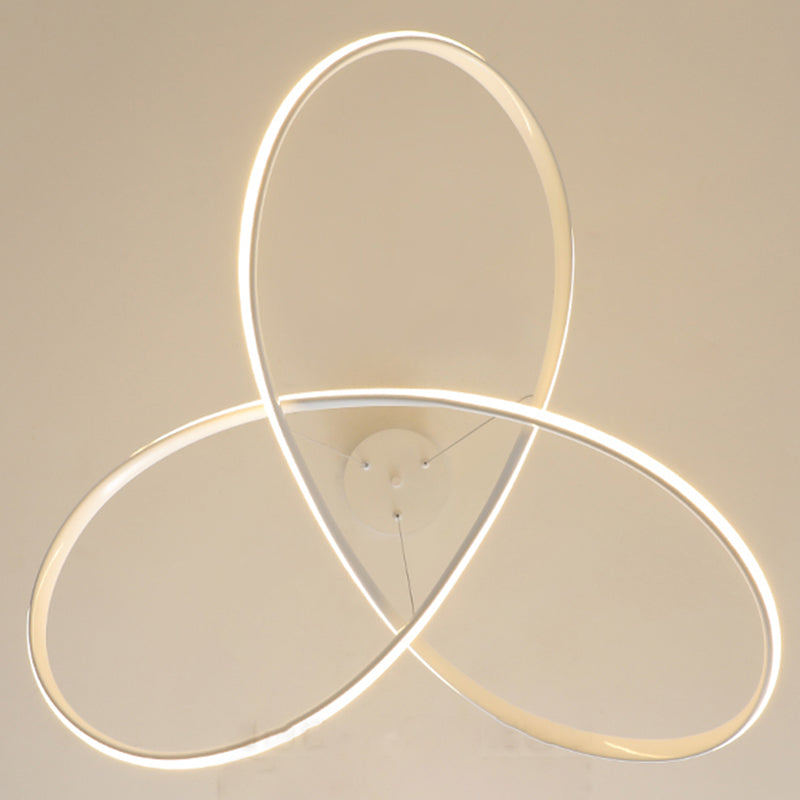 Modern Twisting Chandelier Pendant Light Metal Single Light Chandelier