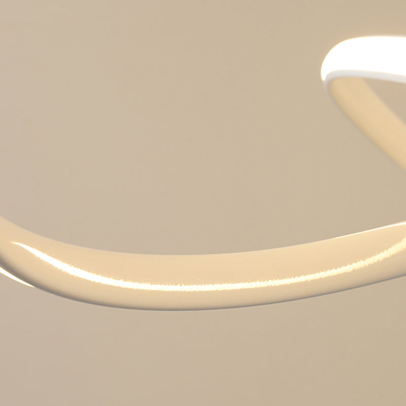 Modern Twisting Chandelier Pendant Light Metal Single Light Chandelier