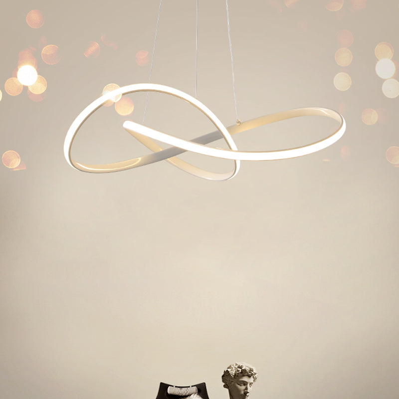 Modern Twisting Chandelier Pendant Light Metal Single Light Chandelier