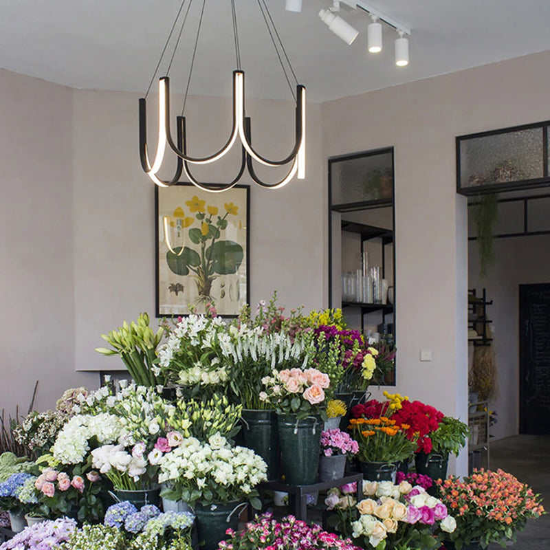 Modern Minimalism Style LED Pendant Chandelier Light Aluminum Chandelier