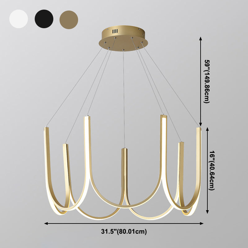 Modern Minimalism Style LED Pendant Chandelier Light Aluminum Chandelier