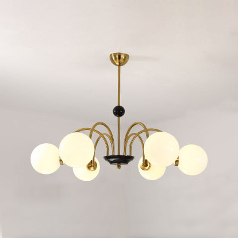 American Style Globe Pendant Chandelier Light Glass Chandelier for Living Room