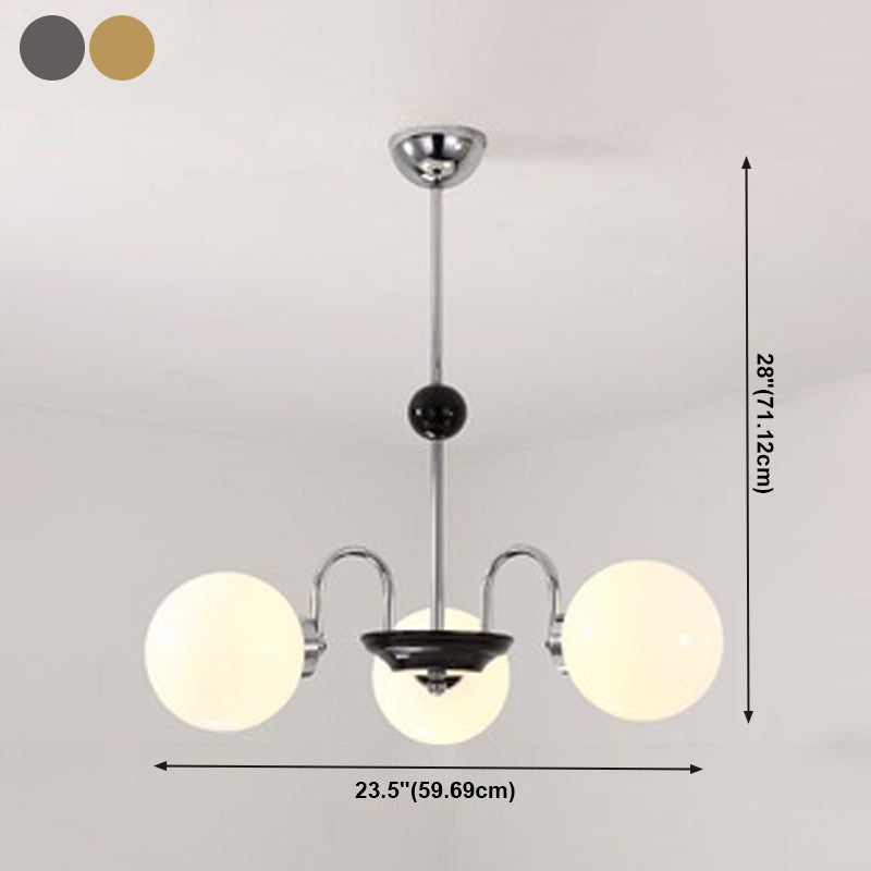 American Style Globe Pendant Chandelier Light Glass Chandelier for Living Room
