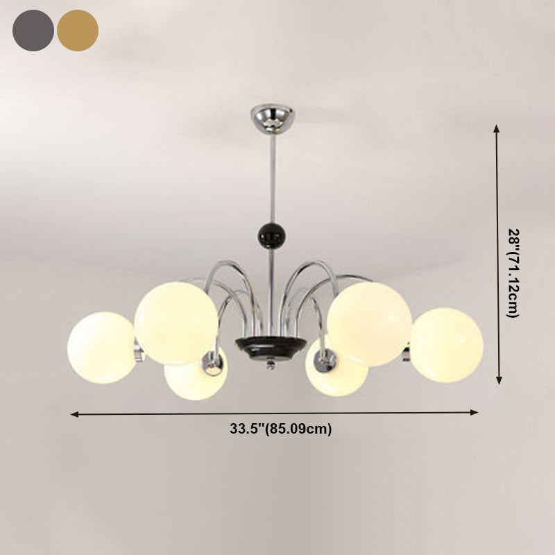 American Style Globe Pendant Chandelier Light Glass Chandelier for Living Room