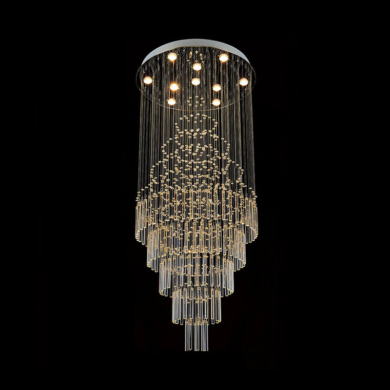 Kugeln und Stäbe Kristall Drop Lampe moderne 10 Lampen Wohnzimmer LED Multi -Deckenleuchte