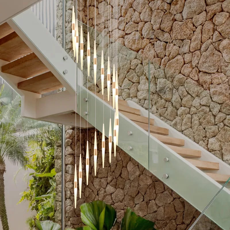 Acrilico illuminazione appesa a spirale modernista 8/12/18 luci a led a LED Multi lampade in bianco