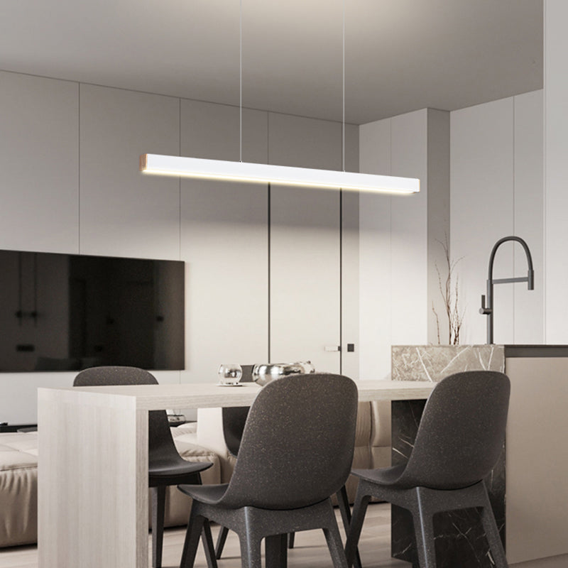 LED Island Lamp Nordic Modern Style Aluminum Dining Room Pendant Light