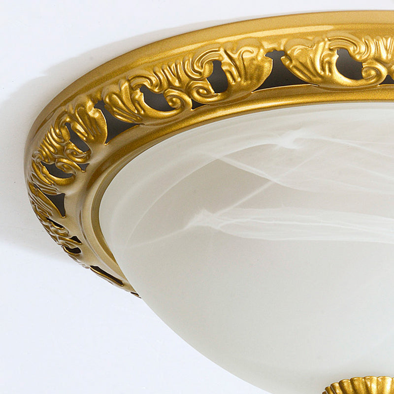 Minimalismo tradizionale lampada da soffitto con paralume in vetro, luce da incasso per salotto