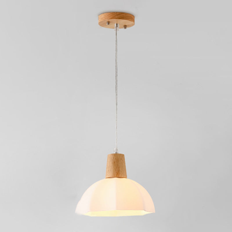 Moderner Stil hängend hängendes helles Holz und Glasanhänger Licht für Schlafzimmer Küche