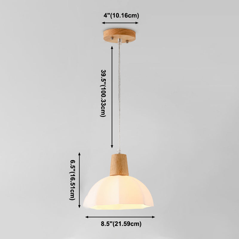 Moderner Stil hängend hängendes helles Holz und Glasanhänger Licht für Schlafzimmer Küche