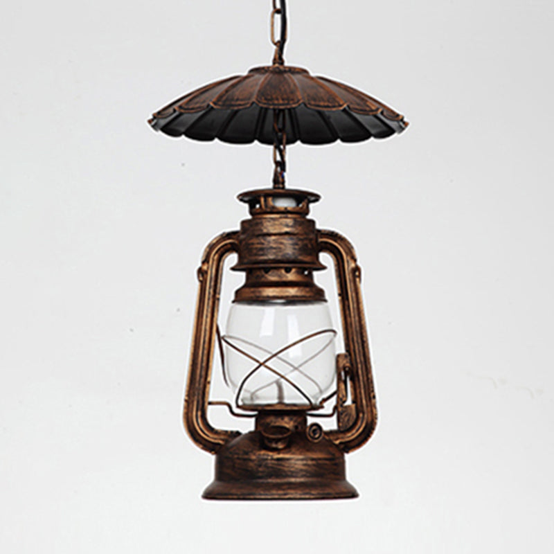 Nautical Style Kerosene Lamp Shaped 1 Head Hanging Light Metal Pendant Lamp