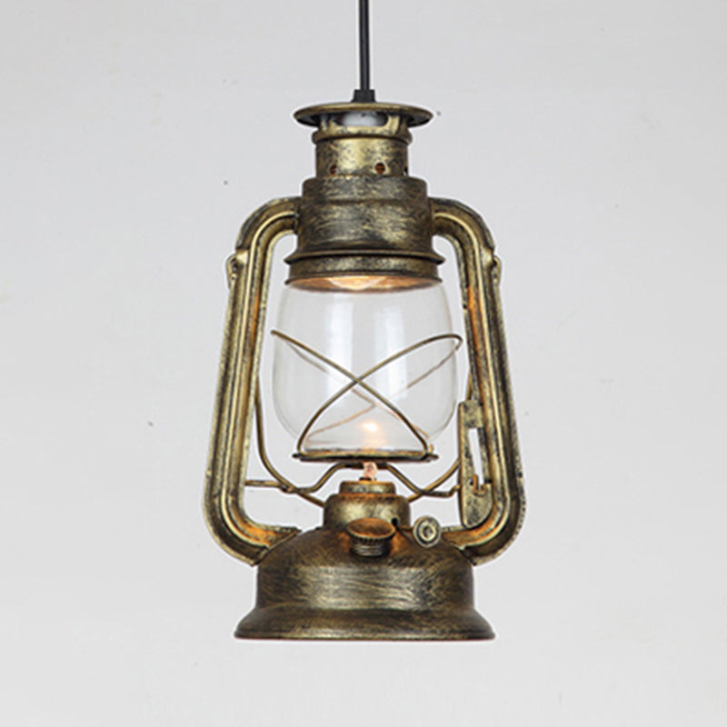 Nautical Style Kerosene Lamp Shaped 1 Head Hanging Light Metal Pendant Lamp