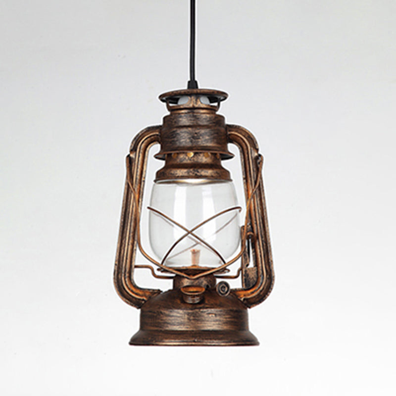Nautical Style Kerosene Lamp Shaped 1 Head Hanging Light Metal Pendant Lamp