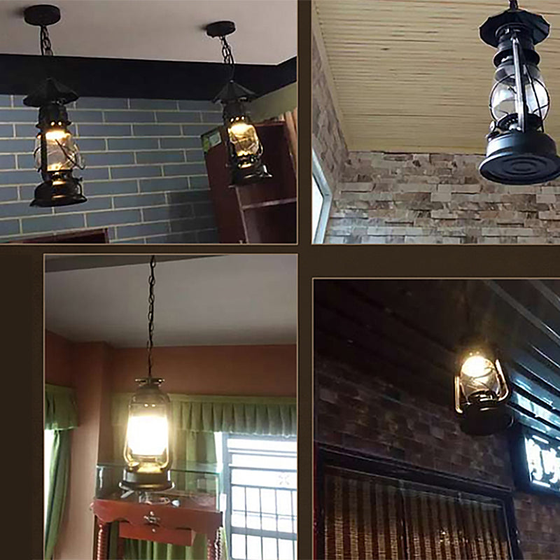 Nautical Style Kerosene Lamp Shaped 1 Head Hanging Light Metal Pendant Lamp