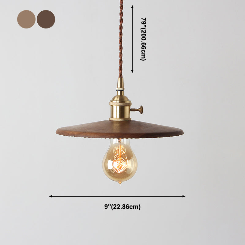 1 Light Pendant Light Modern Style Minimalism Wood Hanging Light for Dinning Room