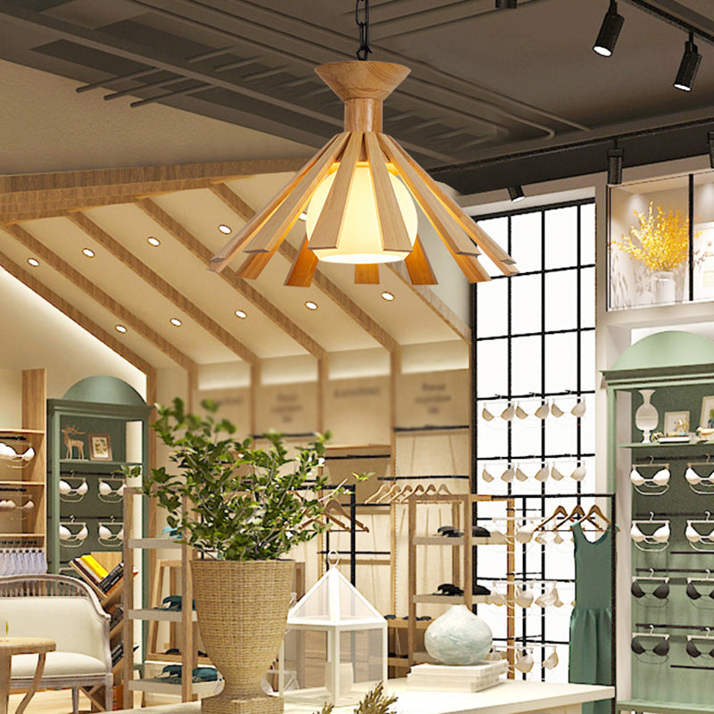 Moderne Holzanhänger Leuchten Leuchten minimalismus 1 Licht Esszimmer hängen Licht