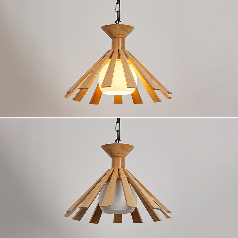 Moderne Holzanhänger Leuchten Leuchten minimalismus 1 Licht Esszimmer hängen Licht