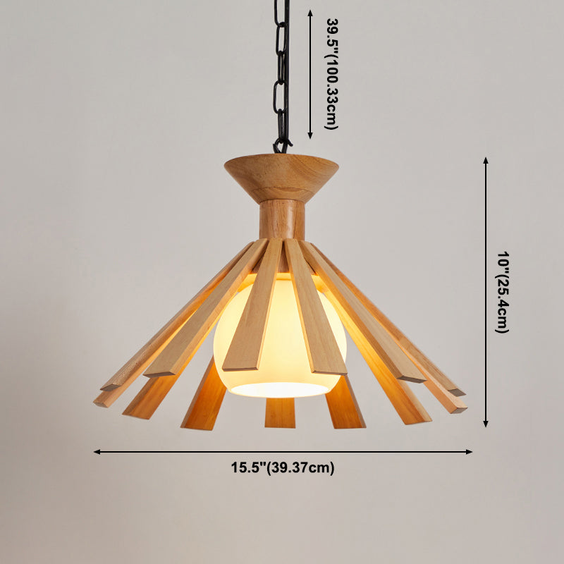 Moderne Holzanhänger Leuchten Leuchten minimalismus 1 Licht Esszimmer hängen Licht