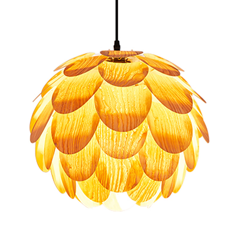 Moderner Stil Anhänger leichte Kiefernkegel Holz hängende Licht für das Restaurant