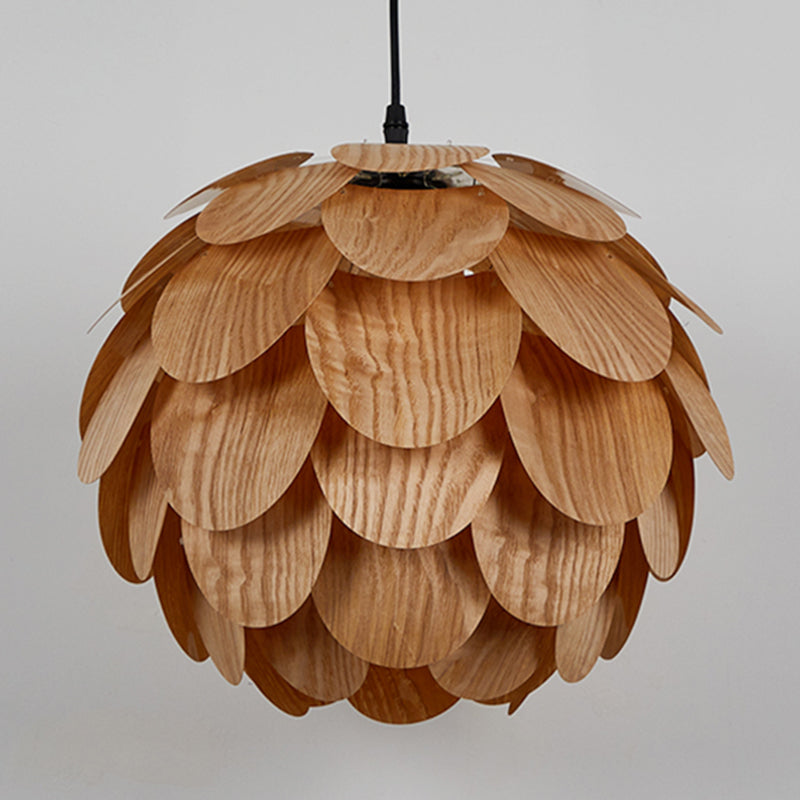 Moderner Stil Anhänger leichte Kiefernkegel Holz hängende Licht für das Restaurant
