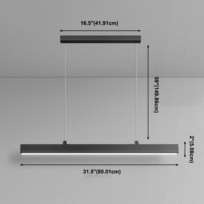 Modern Simple Style Island Lamp LED Aluminum Dining Room Pendant Light