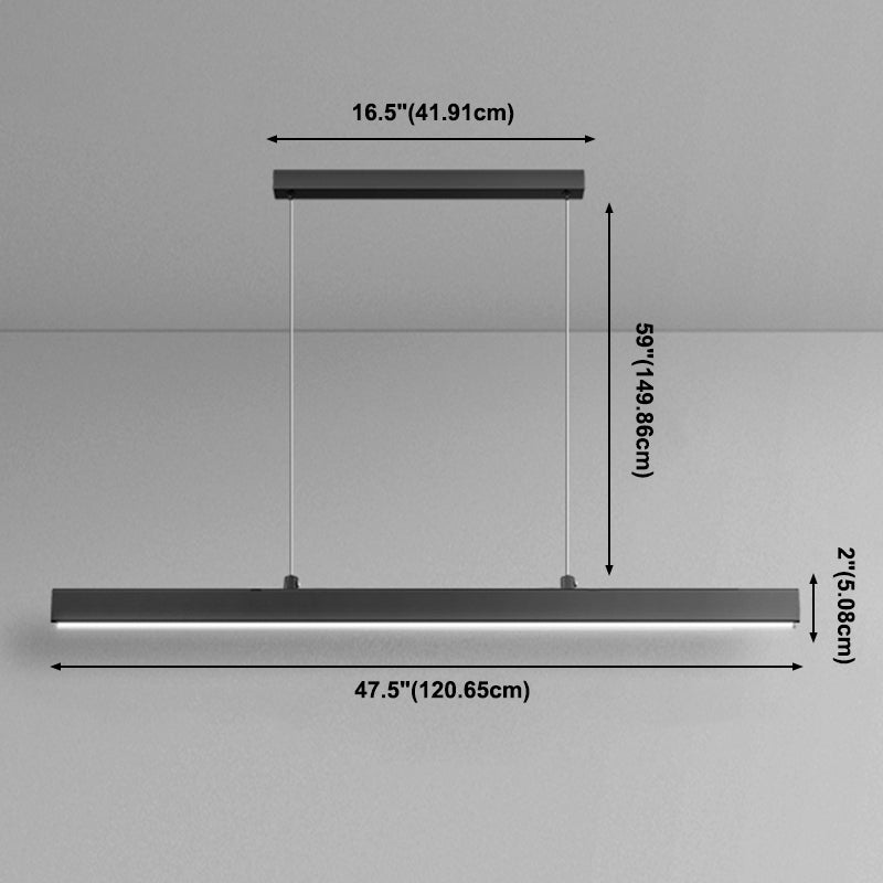 Modern Simple Style Island Lamp LED Aluminum Dining Room Pendant Light