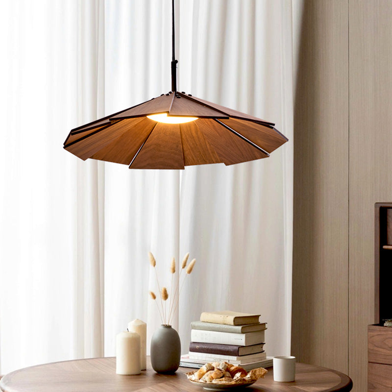 1-licht houten hangende lamp naar beneden verlichting eenvoudige kegelvorm hanger verlichtingsarmatuur