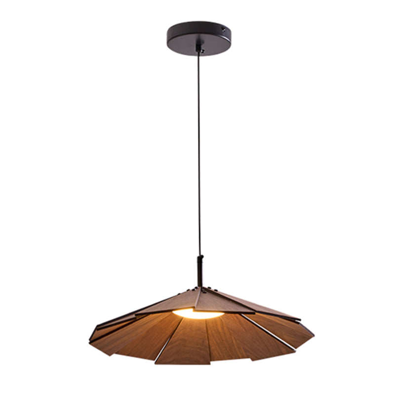 1-licht houten hangende lamp naar beneden verlichting eenvoudige kegelvorm hanger verlichtingsarmatuur