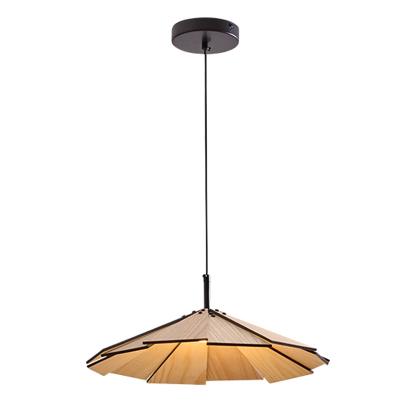 1-licht houten hangende lamp naar beneden verlichting eenvoudige kegelvorm hanger verlichtingsarmatuur