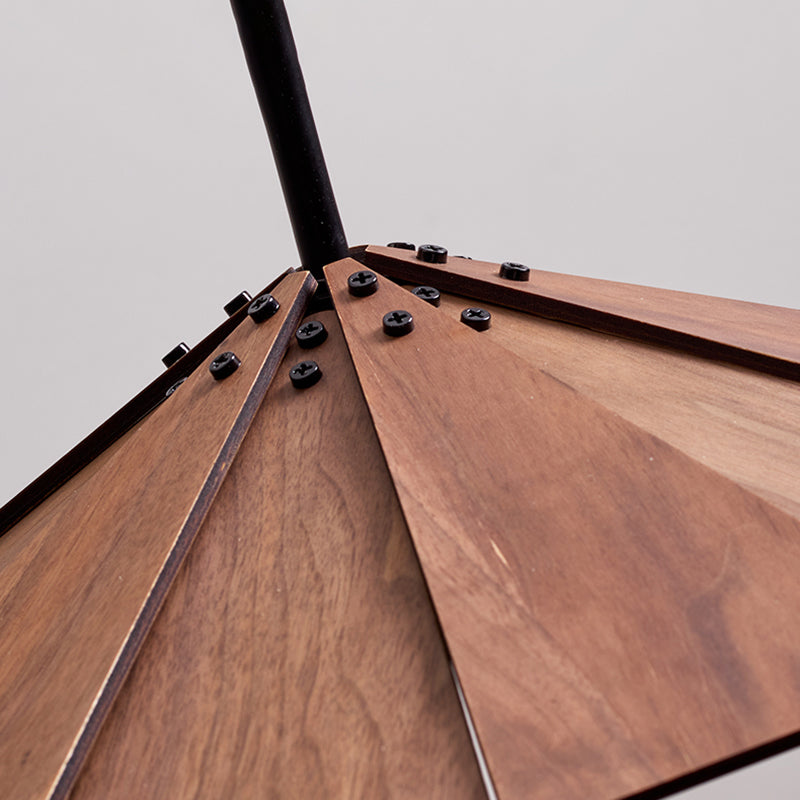 1-licht houten hangende lamp naar beneden verlichting eenvoudige kegelvorm hanger verlichtingsarmatuur